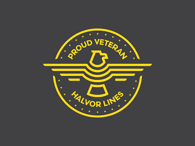 Veterans Badge eagle icon illustration logo vector veteran