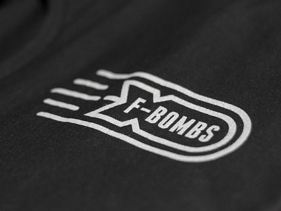 F-Bombs icon logo screen printing thick lines
