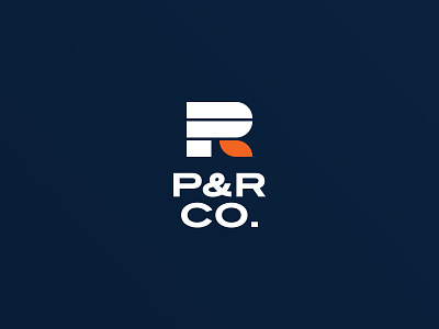 P&R Co. branding heating identity logo mark plumbing vector
