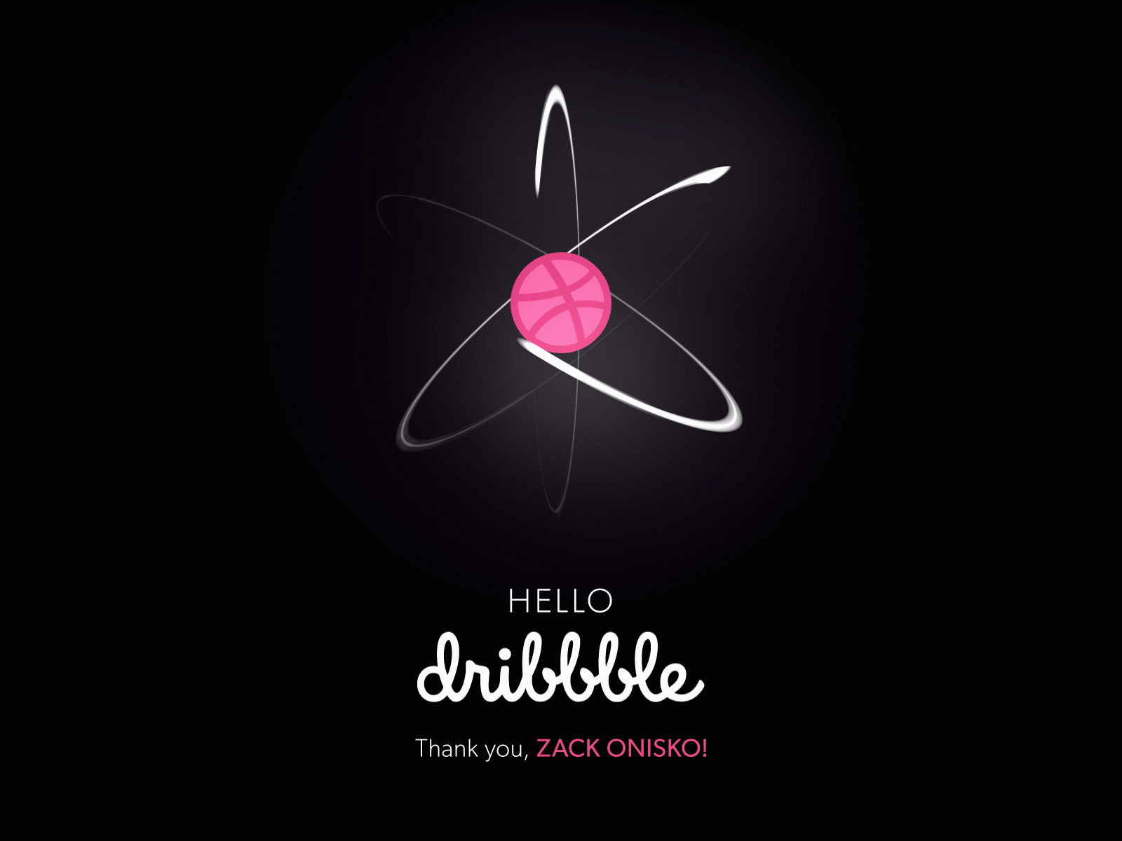 Hello, Dribbble! after effects animated gif animation atom biotechnology debut debut shot dribbble invite first shot hello dribble illustration life science motion graphics pharma science