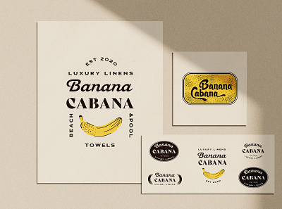 Banana Cabana Branding brand identity branding design graphic design illustration logo typography