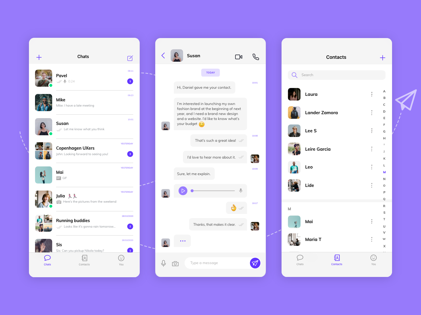 Messenger App By Mariana On Dribbble