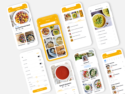 Recipe App - High fidelity mockup