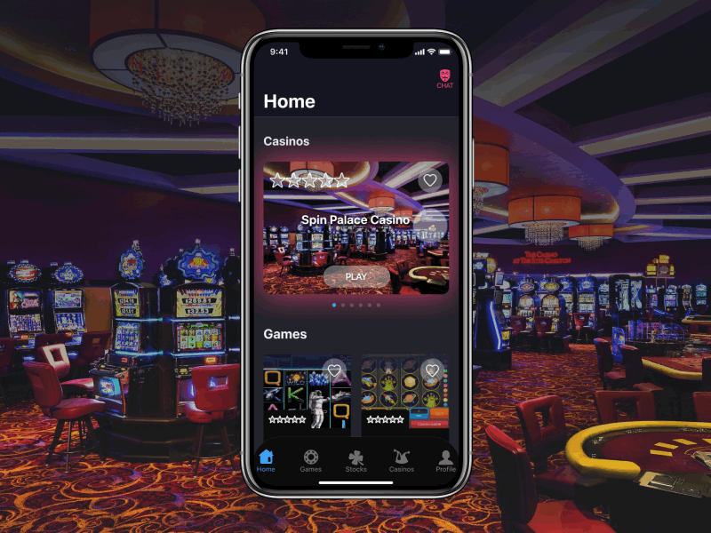 Concept Mobile app Casino aggregator