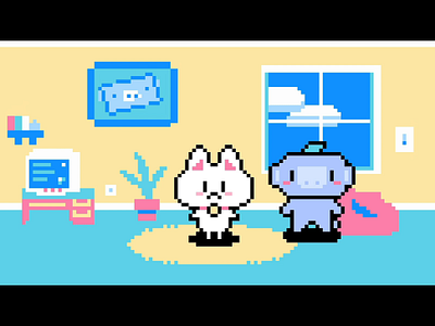 Project Wumpet cat cute game illustration pet pixel pixel art pixelart wumpus