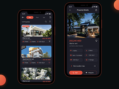 Find properties app design ui
