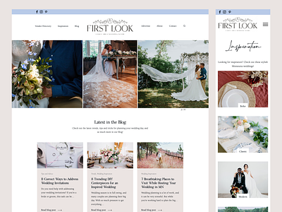Web design, wedding magazine