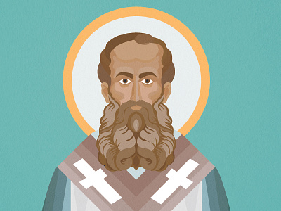 Athanasius of Alexandria books church design father greek historic history illustration illustrator line art philosophy portrait vector