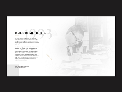 Albert Mohler Layout (exercise) black and white design glasses old southern seminary text