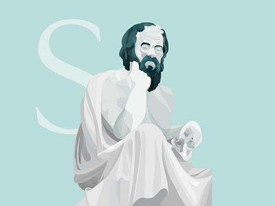 Socrates greek illustrator philosopher philosophy portrait socrates thinker vector writer