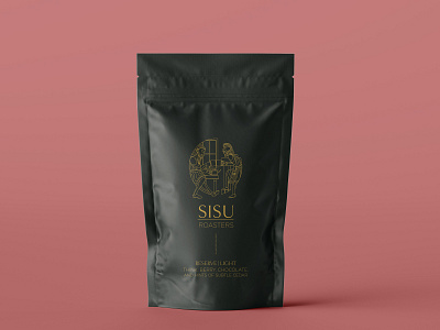 Sisu Reserve coffee design illustration illustrator line art logo vector