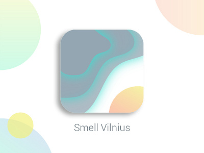 Smell Vilnius iOS app icon app fluid glow gradient icon ios light lithuania logo smell translucent transparent