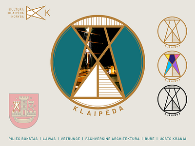 Klaipeda city adaptive logo adaptive branding city logo icon lithuania logo logotype mark sea ship triangle vector