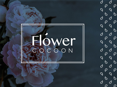 Flower Cocoon Logo boutique branding flower identity logo petal typography vector