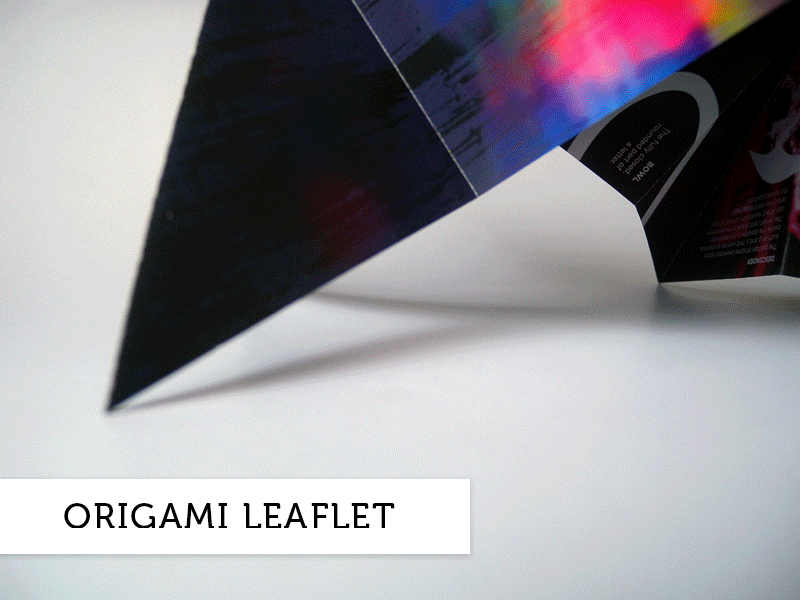 Origami leaflet brochure flyer foldable graphic design leaflet lithuania origami poster