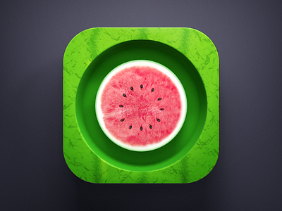 Watermelon 3d fruit green icon tsama watermelon