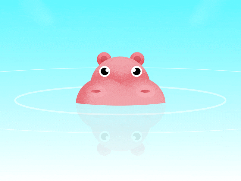 hippo animation cute cute fun funny gif hippo pool water