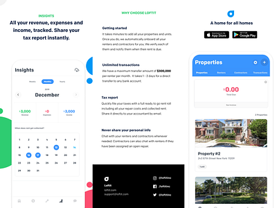Loftit - Brochure Concept ad appstore brochure brochure layout design designer designs developer front end googleplay graphics homes loft lofti loftit logo mockup property property management ui