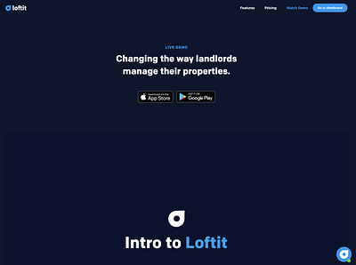 Loftit Demo page - Property mangement design designer developer front end graphics listings logo property property management property marketing rentals ui uidesign