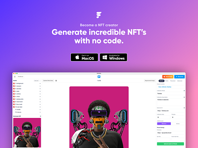 Become a NFT creator branding design designer developer front end nft