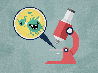 Antibiotic Resistance Research animation cartoon character fight graphic illustration monster motion pill