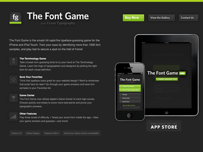 Font Game Website app font game ipad iphone website