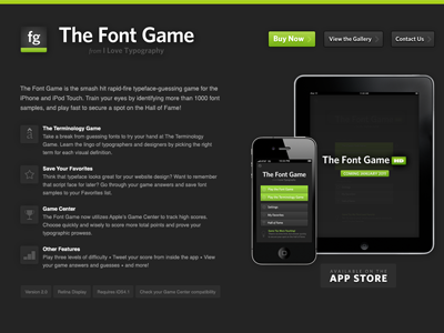 Font Game Website