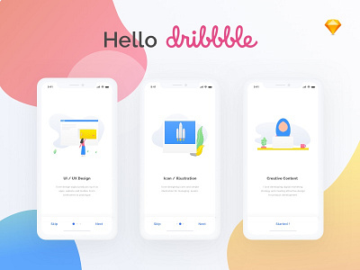 Hello Dribbble debut design dribbble first shot hello hello dribbble illustration portfolio ui ux