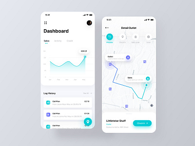 Sales Force Automation App app debut dribbble mobile ui sales tosca ui ux