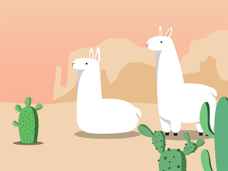 Best Alpaca Friends animation design flat illustration vector