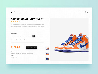 The Page Of The Shoe ui web