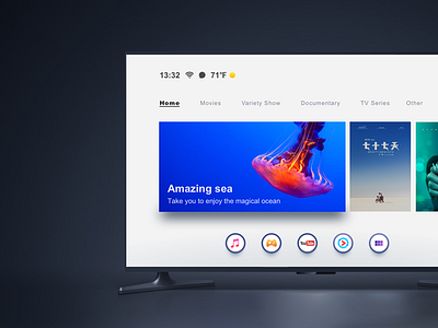 Three page TV UI