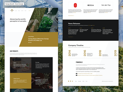 Cannabis Landing Page Design design homepage interface landing page ui uidesign web webdesign website