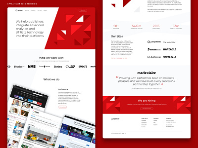 SaaS Landing Page Template brand branding corporate landing page minimal red saas typography ui ux vector web website