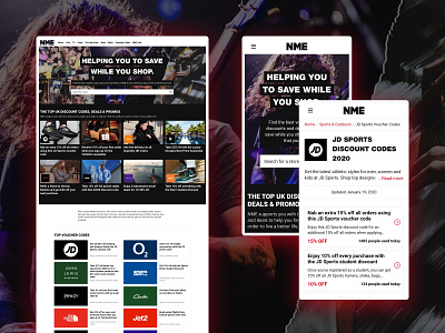 NME Coupon Theme application blog branding design ecommerce flat typography ui ux website