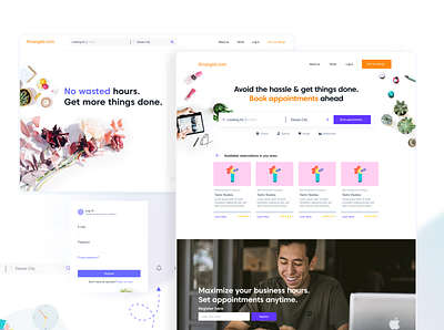 Appointment setting web application app clean design landing page minimal ui ux web web design website