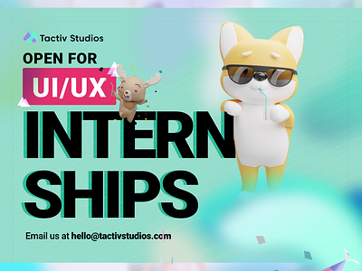 Tactiv Studios is looking for UI/UX interns!