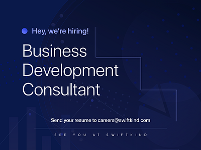 We're looking for a BizDev expert! business development consultant dashboard design hiring marketer marketing manager minimal ui ux vector