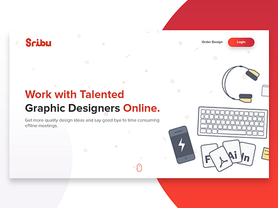 Sribu - Redesign Landing Page debut designers landing page redesign