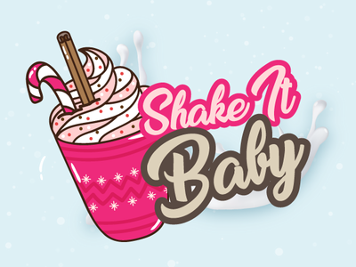 Shake It Baby Logo beverages beverages logo logo shake logo