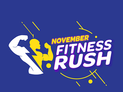 Fitness Rush Sale campaign color color theme deisgn fitness logo fitness rush