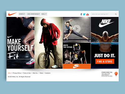 Nike Site for desktop design site desktop landing page nike web web page web site