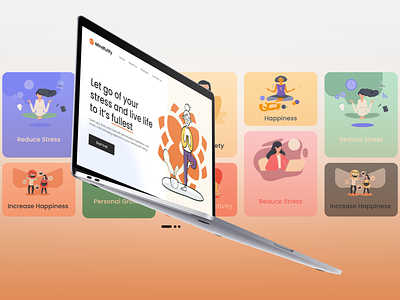 Mindfulify Landing Page | Web Design alok app design app ui dribbble landing page landing page design meditation meditation app mindfulify mindfullness ui ui design ux web design