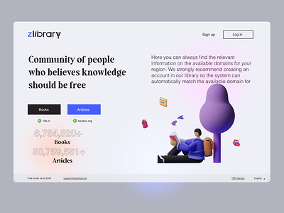 Z-Library Landing Page | Web Design