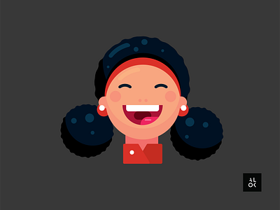 Laughing Girl | Character Design Illustration alok cartoon cartoon character cartoon illustration character character design character illustration design dribbble female girl girl character illustration laughing laughing girl modern art poster vector