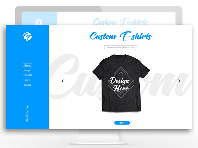 Custom T Shirts web application digital design ui ux web designs