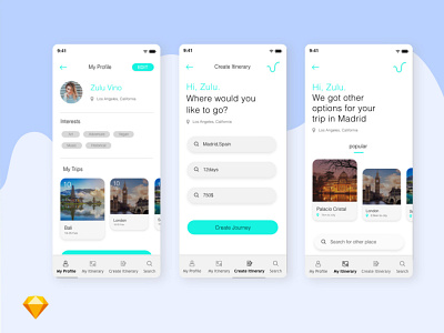 Travel Itinerary App add android animation branding business app creative app iphone app mobile app motion graphics travel up ui ux
