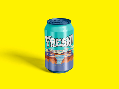 FRESH Tin Can can design drink graphic design graphic design brand graphic design logo logo design