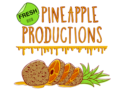 Pineapple Productions company logo design fruit graphic design logo logo design pineapple