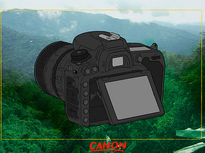 CANON camera design fake ad illustration nature technology